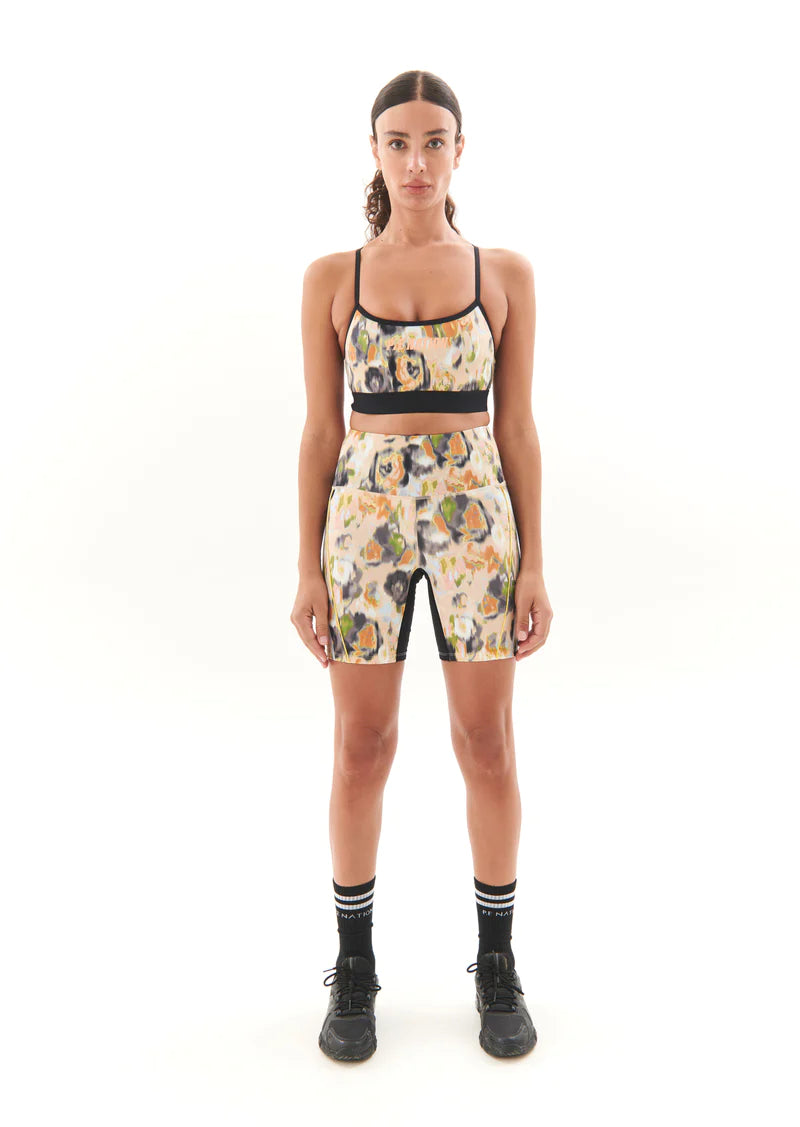 P.E Nation Visualise Bike Short - Floral Light Print