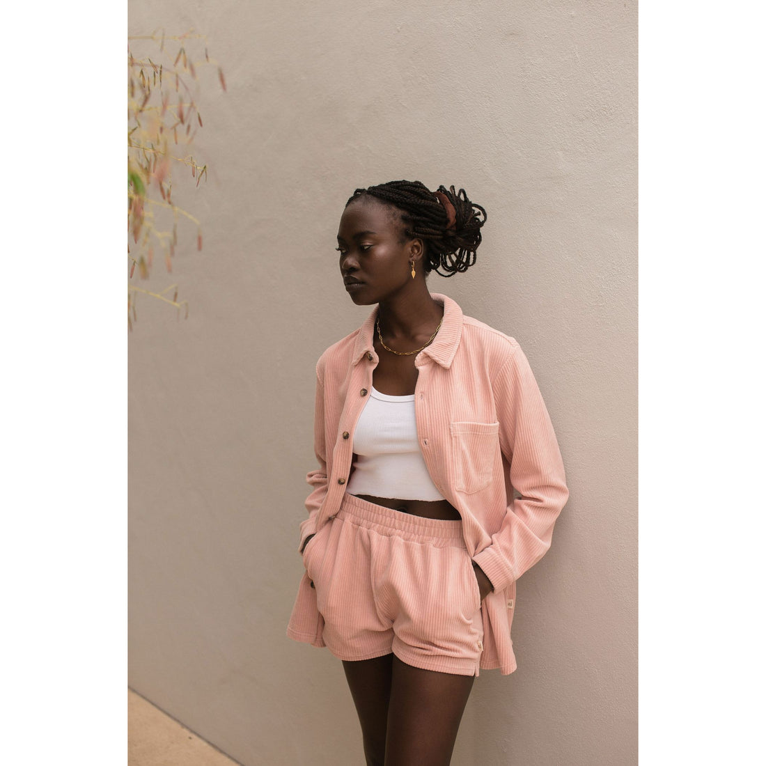 Araminta James Vintage Cord Short - Dusty Rose