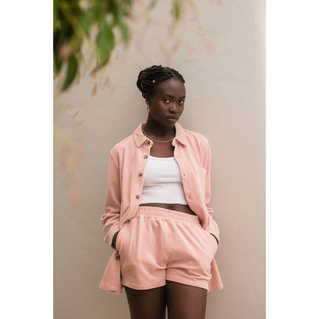 Araminta James Vintage Cord Short - Dusty Rose