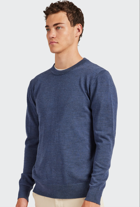 The Academy Brand Merino Crew - Infinity Blue