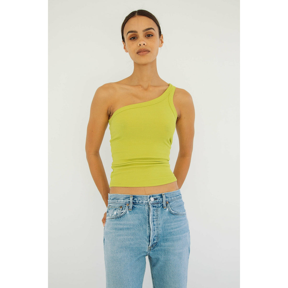 The Line By K Driss Tank Top - Chartreuse