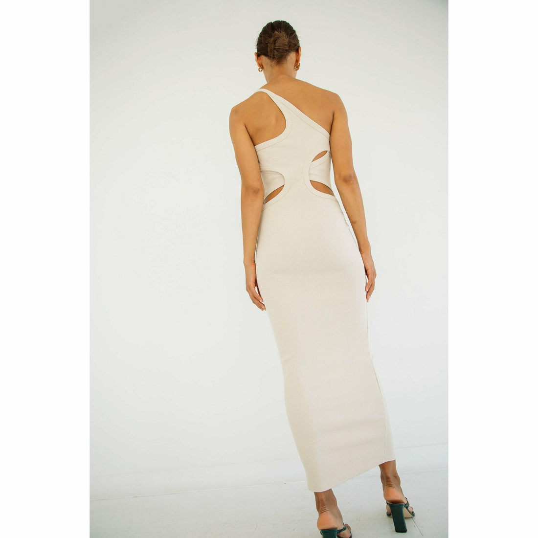 line by k gael dress Gael - Black One Shoulder Maxi Dress