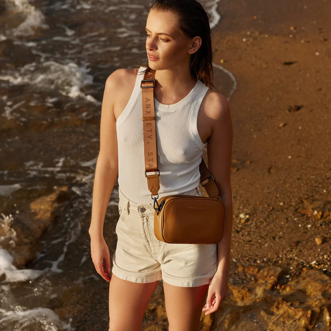 Status Anxiety Plunder With Webbed Strap - Tan